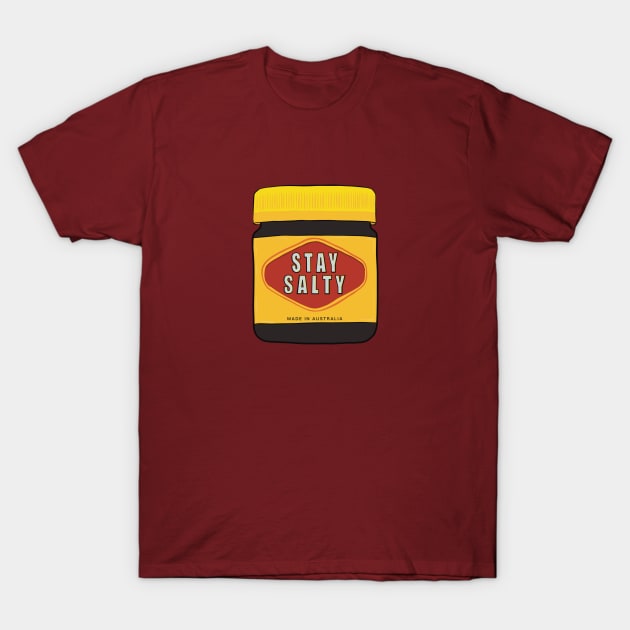 Stay Salty Little Vegemite T-Shirt by Black Hearts Art